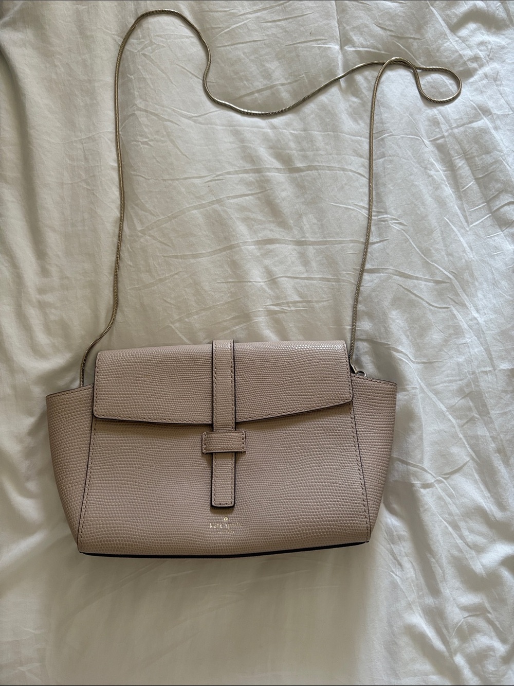 kate spade Pebbled Leather Crossbody in Light Taupe